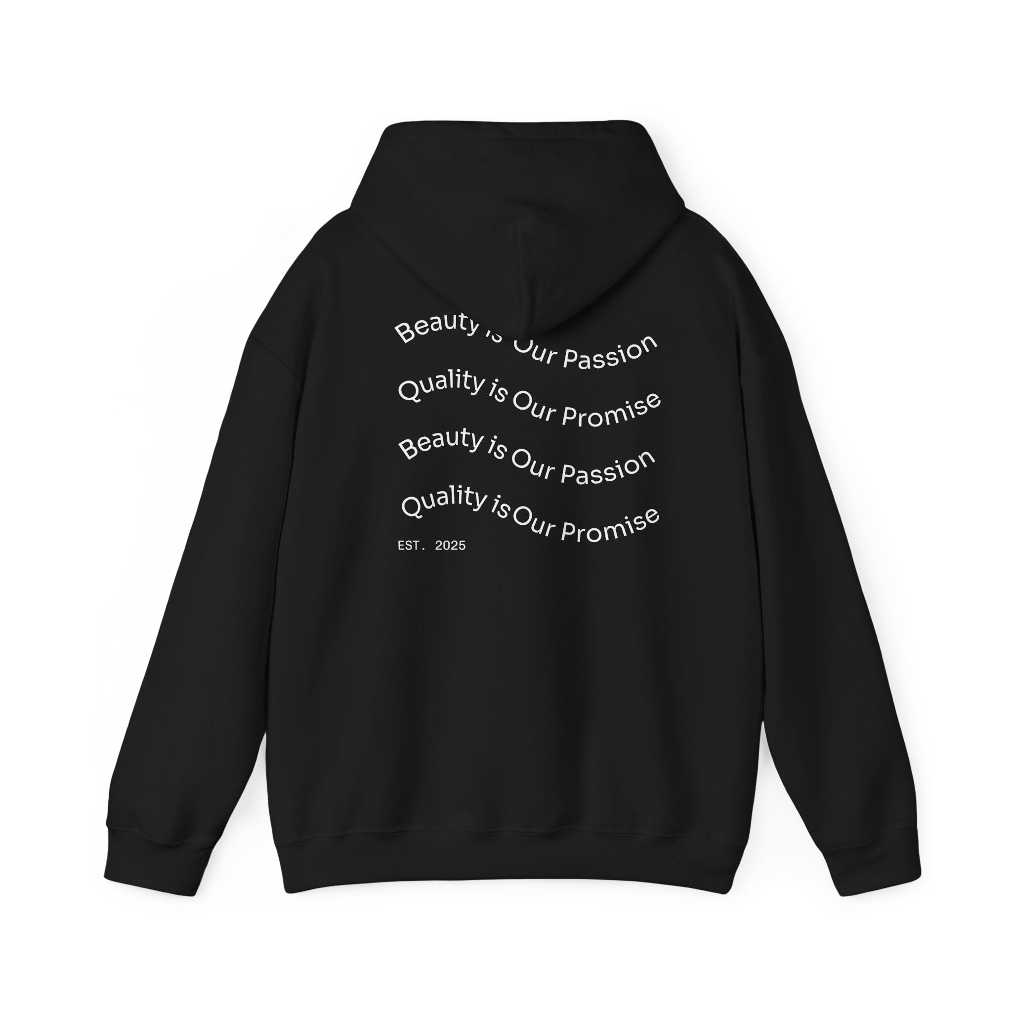 Inkfinity Branded Hoodie, Unisex, White Text on Black Hoodie